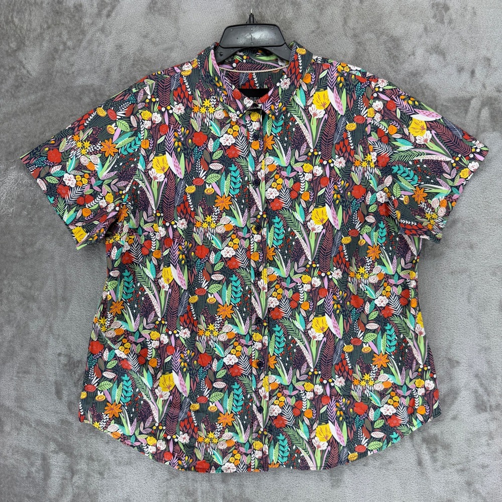 Wildfang Button Up Men 1X The Essential Oasis Multi WN7100 Floral NEW